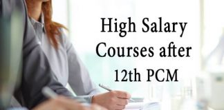 High Salary Courses after 12th Science PCM