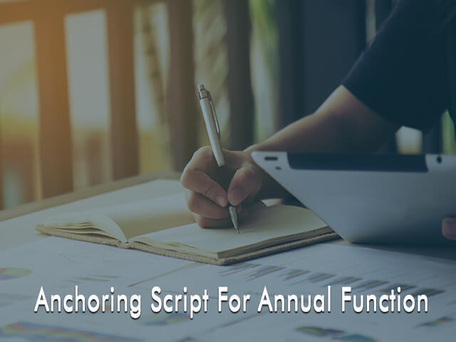 Anchoring Script for Annual Function in English