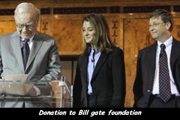 Donation to bill gates