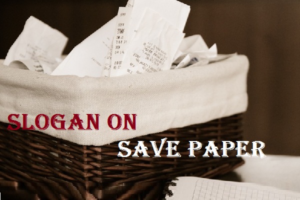 Slogan on Save Paper