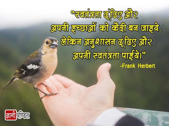 Discipline Thought in Hindi