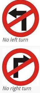 No Left or Right Turn