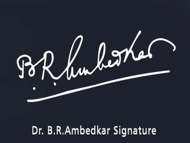 BR Ambedkar Signature
