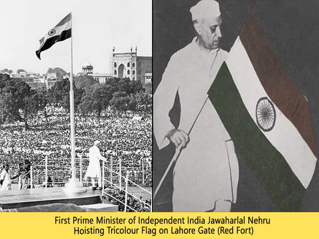 First Flag Hoisting at Red Fort