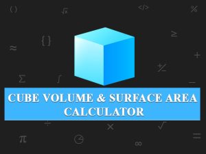 how to work out surface area of a cube from volume